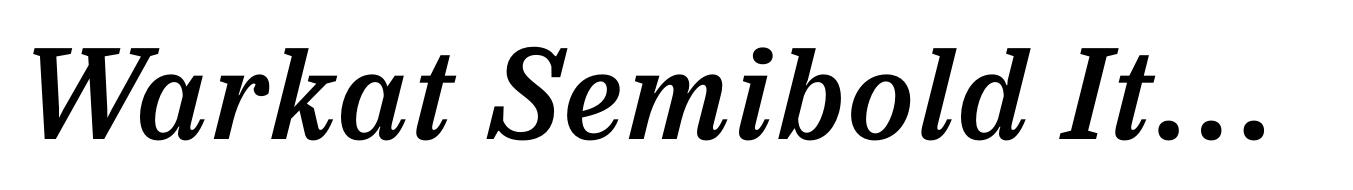 Warkat Semibold Italic